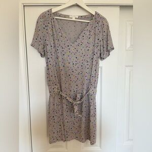 Floral Print V-Neck Dress